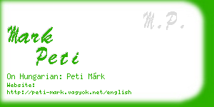 mark peti business card